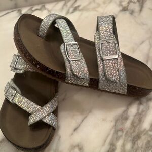 Silver Madden Girls Sandals Very Good Condition Size 2